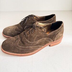 Johnston and Murphy Brown Suede Lace up Loafers 9